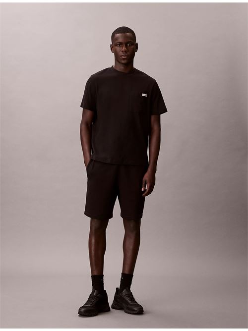 eu 350 terry badge short CALVIN KLEIN JEANS | LV04RF282GUB1